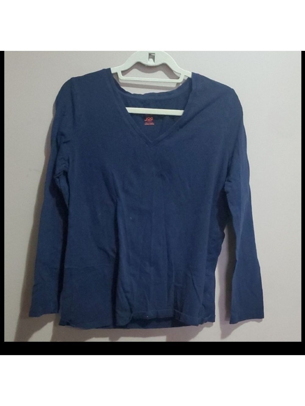 Joe Fresh Blue V-Neck Long Sleeve Top Women’s Size XL
